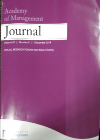 Academy of Management Journal Vol 62 No.6