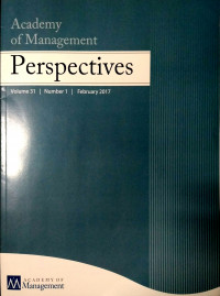 Academy of Management Perspectives Vol 31 No.1