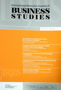 International Research Journal of Business Studies Vol.8 No.1