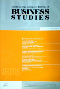 International Research Journal of Business Studies Vol 8 No.3