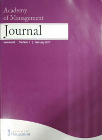 Academy of Management Journal Vol 60 No.1