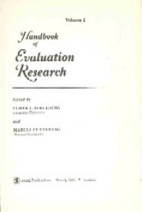 Handbook of evaluation research