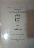 The effect of pofitability, leverage, property commercial revenue, and maturing long-term debt on property developer companies performance : empirical study at Indonesian property developer listed in idx period 22015-2020